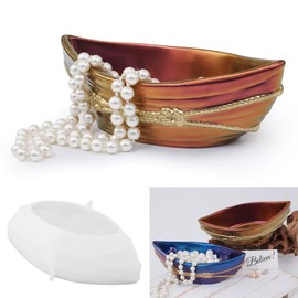 Pirate Ship Shape Silicone Molds,Silicone Boat Shape Storage Tray Mold,Epoxy Resin Craft Mold DIY Jewelry Trinket Candy Candle Tray Home Decor
