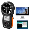 Digital Anemometer CFM Meter, WapoRich Handheld Wind Gauge - PC Data Sync for Accurate Analysis - Measures Wind Speed/Air Flow/Humidity/Temp/Dew Point for HVAC, Drone, Shooting, Sailing - RQ-866A