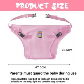 PYRUVAE High Chair Straps, Baby Seat Belt, Tripp Trapp Strap, Baby Dining Room Chair Safety Belt, Adjustable High Chair Strap for Toddlers (Pink)