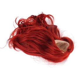 Doll Wig, 1/6 Ball Jointed Doll Hair Soft Silk Long Curly Wig, with Scalp Design, Easy Styling, for 1/6 Ball Jointed Dolls (Red)