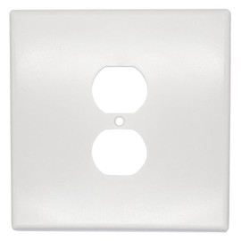 Jumbo Over Sized Paintable Wall Plate, Duplex Outlet (5, Duplex)