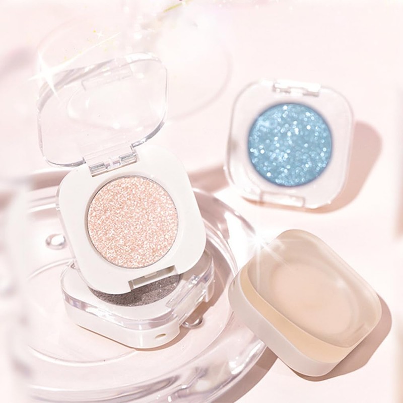 Light Blue White Single Eyeshadow Makeup, Neutral Powde Eye Shadow