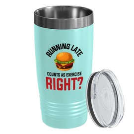 Dietetics Teal Edition Viking Tumbler 20oz - Running late - Registered Dietitian Nutritionist Foodies Vegan Vegetables Dietician Vegeterian Consultant