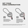 UP Security Combination Padlock, Small Cable Lock with Code, Candados
