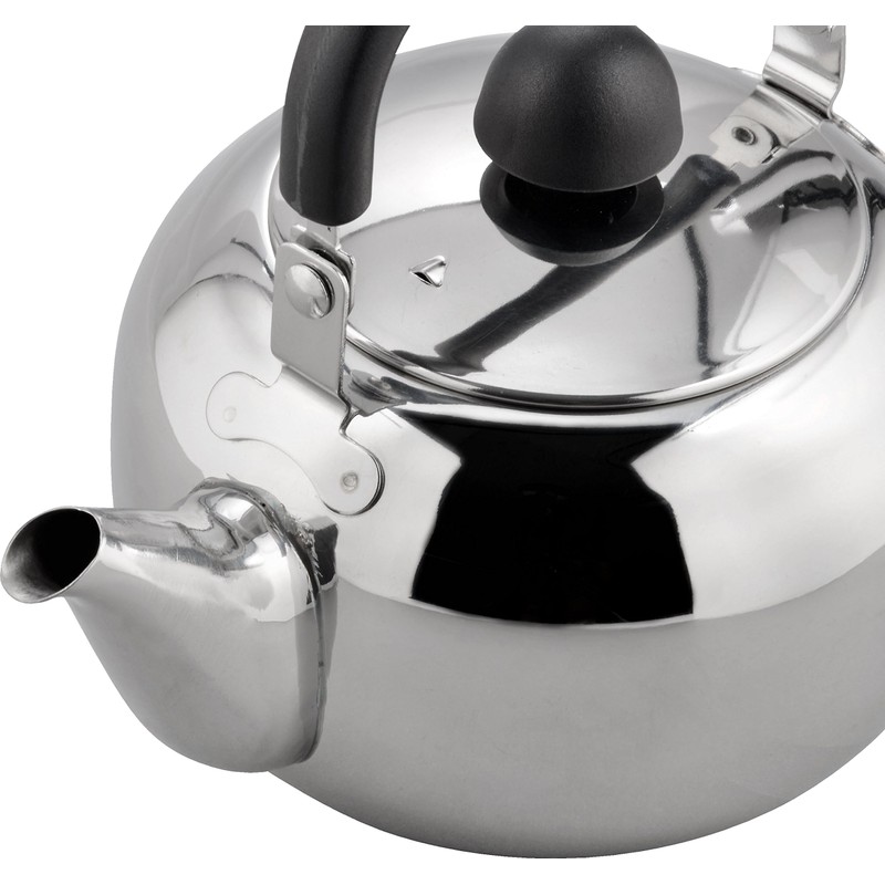 Wahei Freiz SR-97 Round Teapot with Handle, Stainless Steel, Sensha