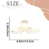 White Bow Hair Clips for Women Elegant Stylish Hair Claw