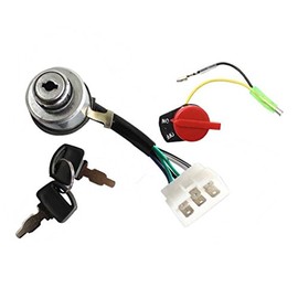 HURI Ignition Key Switch + On Off Stop Switch for Multi-Power MP5500DF MP6000E MP7000E MP7500E Portable Gasoline Generator
