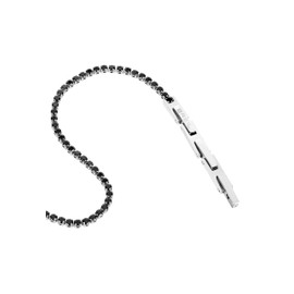 Breil Women's Tennis Bracelet in Steel and Black Zirconia TJ3594, Alloy Steel