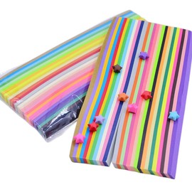 ODETOJOY Lucky Star Paper Strips Colorful Paper Star Origami Strips for Crafts Folding School Teaching DIY Arts Projects Crafting Supplies 540pcs (27colors)