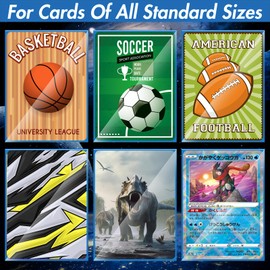 Moocuca Pack of 100 Card Sleeves, Card Sleeves Standard Size 66 x 91 cm, Ultra Clear Card Sleeves for Trading Cards such as Magic, Matte Back, Frosted