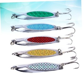 BESPORTBLE 5pcs Sequins Fishing Lures Beveling Hook Baits for Anglers Tear-Resistant and Attractive Design for Enhanced Catching Success