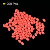 PATIKIL 200pcs 5x3.4mm Luminous Fishing Beads Soft Plastic Glow Bait