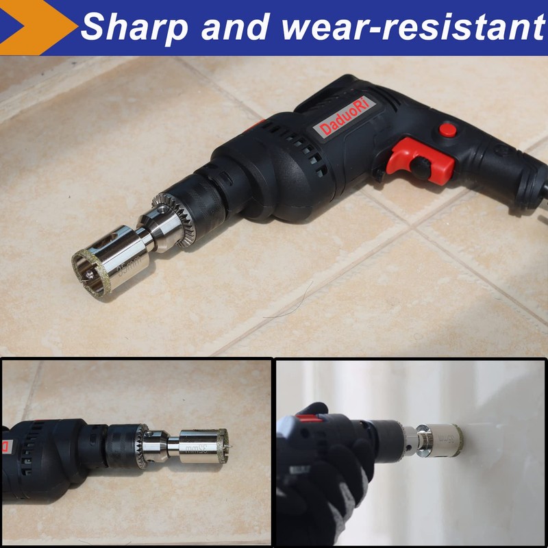 1 3/8 Inch (35mm) Diamond Hole Saw with Pilot Bit,