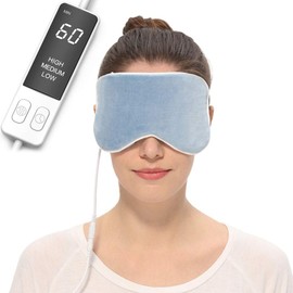 AROMA SEASON® Heated Mask Large Electric for Ultimate Relaxation | Silk Warming Eye Mask with Pleasant Lavender Fragrance