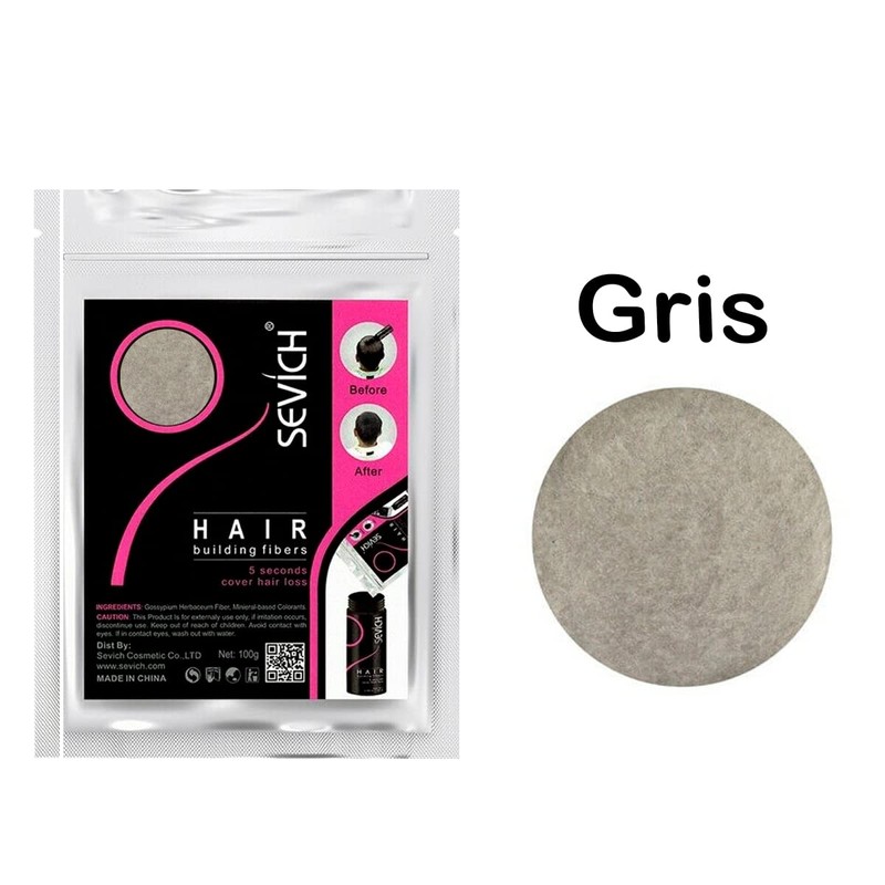 Sevich Micro Fibras Naturales 100 grs Disminuye la Calvicie (Gris)