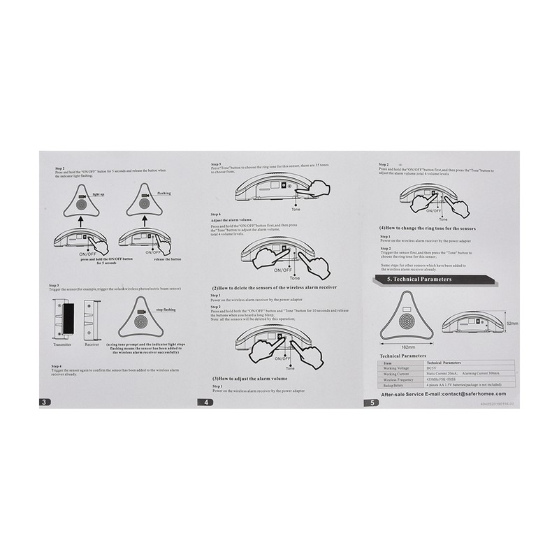 433MHz Solar Wireless Door Magnet Alarm Infrared Audible Detector