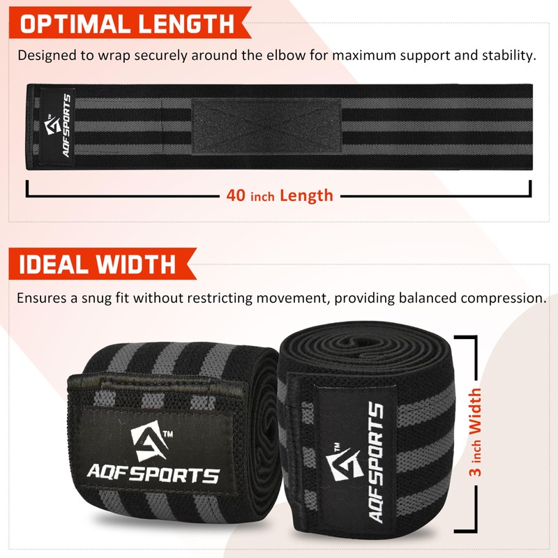 AQF Elbow Wraps for Weightlifting Gym Elbow Support - Heavy