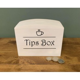 Wooden Money Box For Collecting Staff Tips, Employees Gratuities, Cafes, Salons, Bars, Piggy Bank