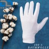 D2D | 12 Pairs - White Work Gloves - Size: