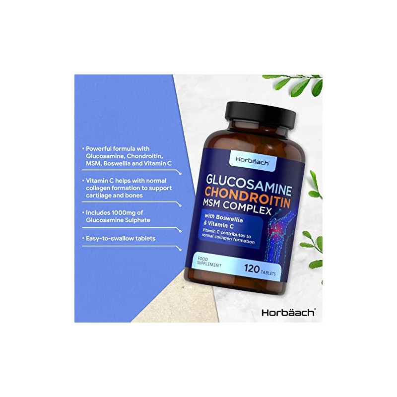 Glucosamine Chondroitin MSM Complex | High Strength | 120 Tablets