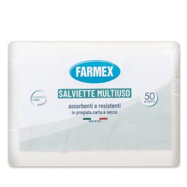 Farmex - Dry Paper Towel - Disposable Towels with Double S Embossing, for Adults and Children, Dimensions 30 x 40 cm - Paper Towels for Dispenser - Hand Paper Pack of 50