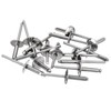 sourcing map 100Pcs 3/16"x3/4" 304 Stainless Steel Large Flange Round