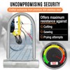 Black Stone Stainless Steel U Bike Lock-130dB Alarm System, 14mm