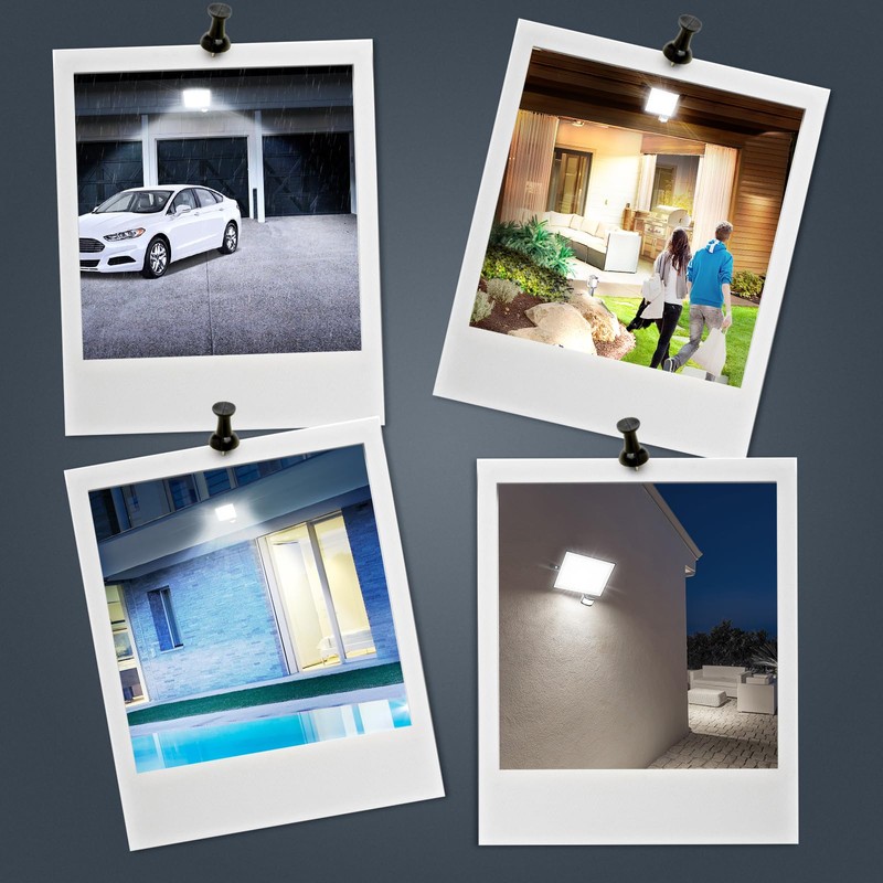 Dibaful 100 W LED Spotlight with Motion Sensor Light Sensor