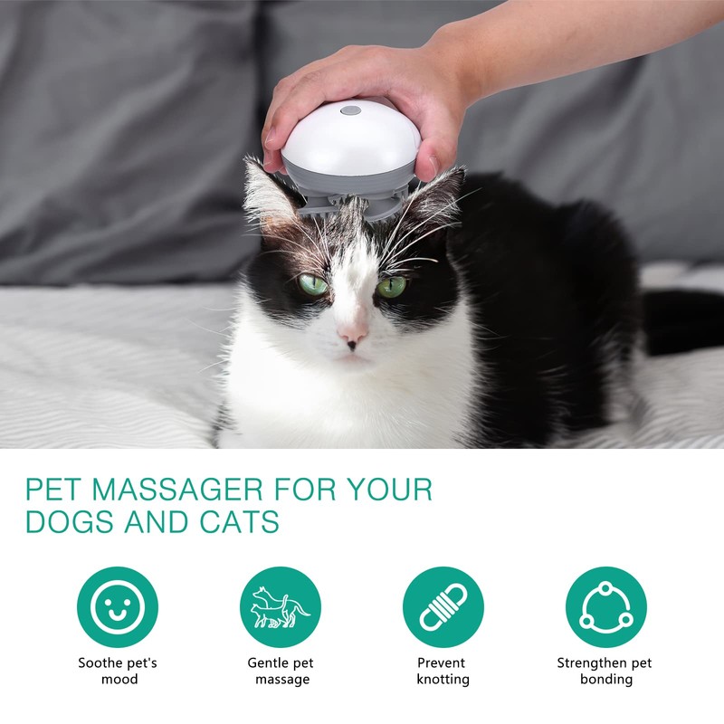 ORIA Handheld Pet Massager for Dog and Cat, Electric Cordless
