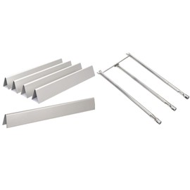 Leship 22.5" Flavorizer Bars & Burner Tube Set Replace for Weber 7536 7508, Spirit 700 Genesis Silver B/C Gold B/C Platinum B/C, Spirit 300 Series (with Side Control) Weber 900 & Other Grills