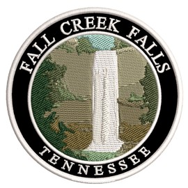 Fall Creek Falls Tennessee 3.5" Embroidered Patch DIY Iron or Sew-on Decorative Vacation Souvenir Applique Wander Nature Wildlife Hike Trek Camping Explore Mountains Stars Moon National Park Scout