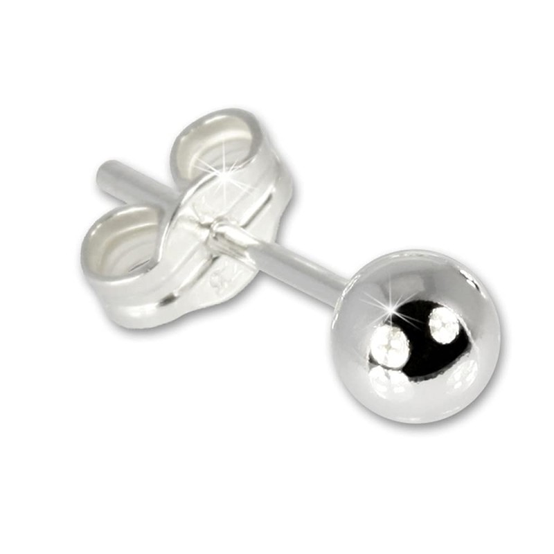 SilberDream SDO527 Silver Stud Earrings