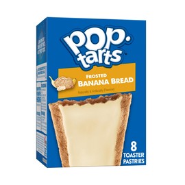 Pop-Tarts Toaster Pastries, Breakfast Foods, Kids Snacks, Frosted Banana Bread, 13.5oz Box (8 Pop-Tarts)
