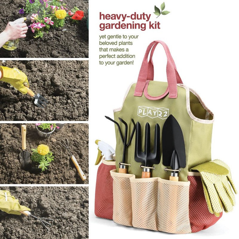 Gardening Tools Set of 10 - Complete Heavy Duty Garden