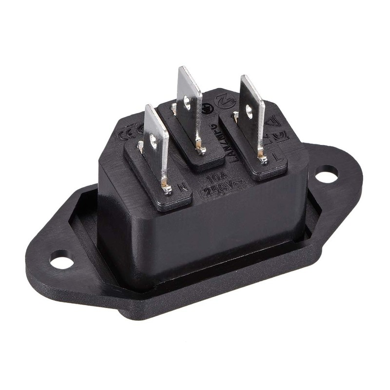 uxcell C14 Panel Mount Plug Adapter AC 250V 10A /5A