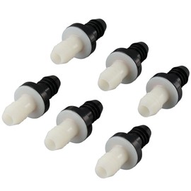Fudeshe 6 pcs Plastic Check Valve,10 mm ABS Inline Plug-in One Way Valve, Inline Check Valve for Water Fuel Oil Air Gas