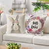 Qunkun Easter Cushion Cover, Pack of 6 Easter Bunny Cushion