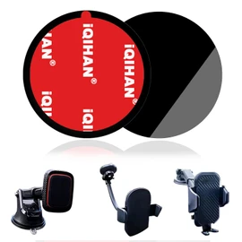 Dashboard Pad Mounting Disk for Suction Cup Phone Mount, Adhesive Disc Replacement for Cell Phone Car Mount GPS Nav Dash Cam Sucker Holder Stick on Universal Dash Windshield - 73mm(2.87")/2pack