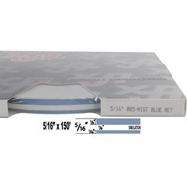 Universal TFX 0005085 - Auto Customizing Dual Pinstripe - 5/16" x 150' (1/8” Stripe, 1/8" Gap, Then 1/16” Stripe) - 085-Mist Blue Metallic