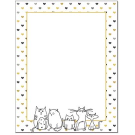 We Love Cats Letterhead Laser & Inkjet Printer Paper (100 Sheets)