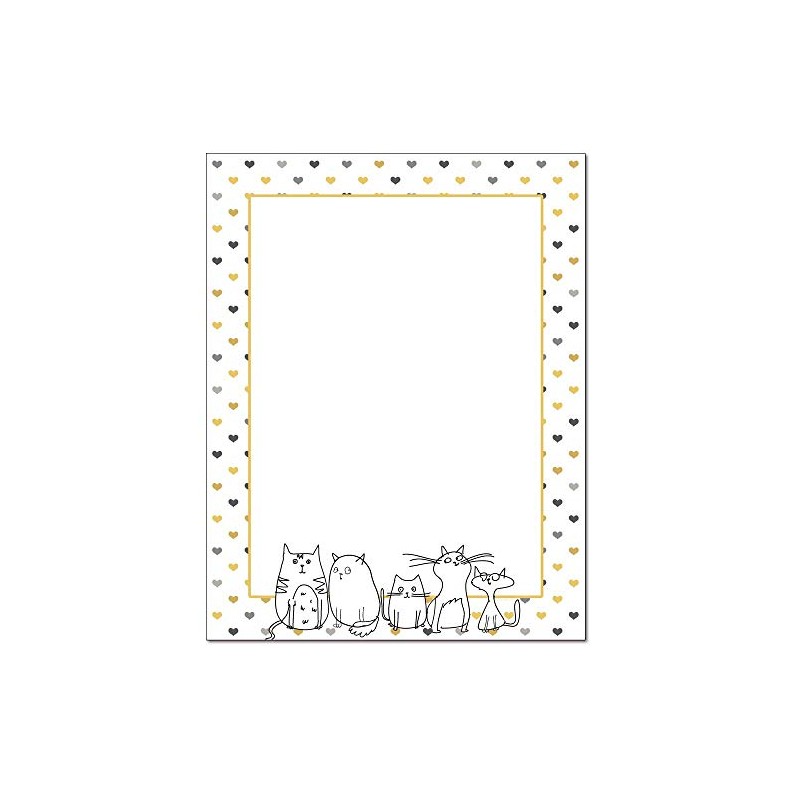 We Love Cats Letterhead Laser & Inkjet Printer Paper (100