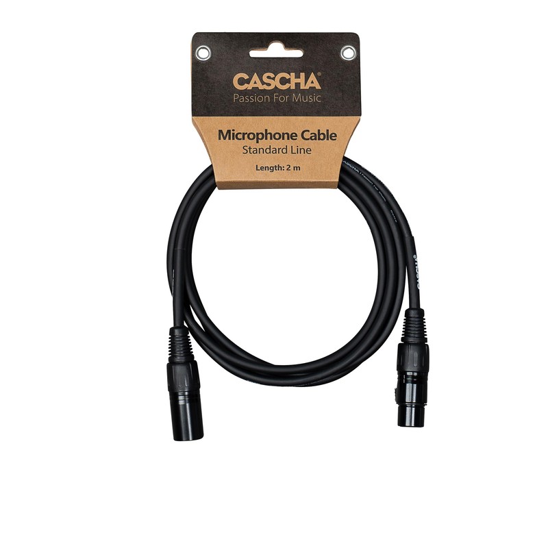 CASCHA Standard Line Microphone Cable (XLR), Black, 9 m