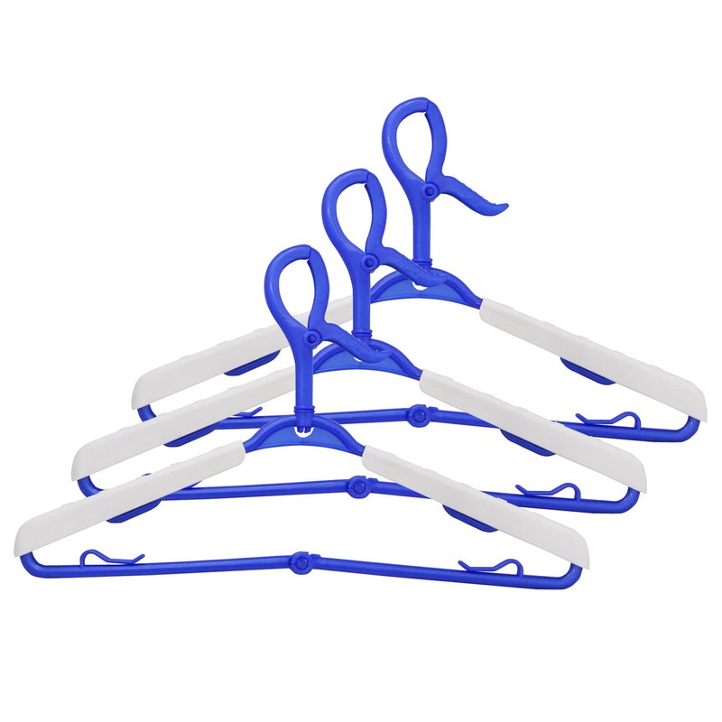 Nikko Hangers, Sliding Catch, Set of 3, Laundry Hangers