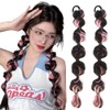 Hair Extension, Braid Wig, Set of 2, Easy to Install,