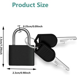 Mini Luggage Locks,4 Pcs Luggage Locks with Keys,Luggage Padlocks,Colorful Suitcase Locks,for Luggage,Suitcase,Backpack,Laptop Bag,Gym Locker,Filing Cabinets,Toolbox (4 Colors)