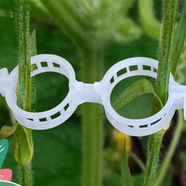 YZMXIY Pack of 100 Plant Clips, Tomato Clips, Plastic Tomato Clips, Plant Clips, Plant Clips, Plant Secure, Tomato Clips Connect Pepper Cucumber Vines Ideal for Plant Securing