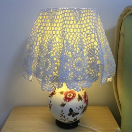 Beige 24 Inch Round HANDMADE Cotton Crochet Lace Placemat Doilies