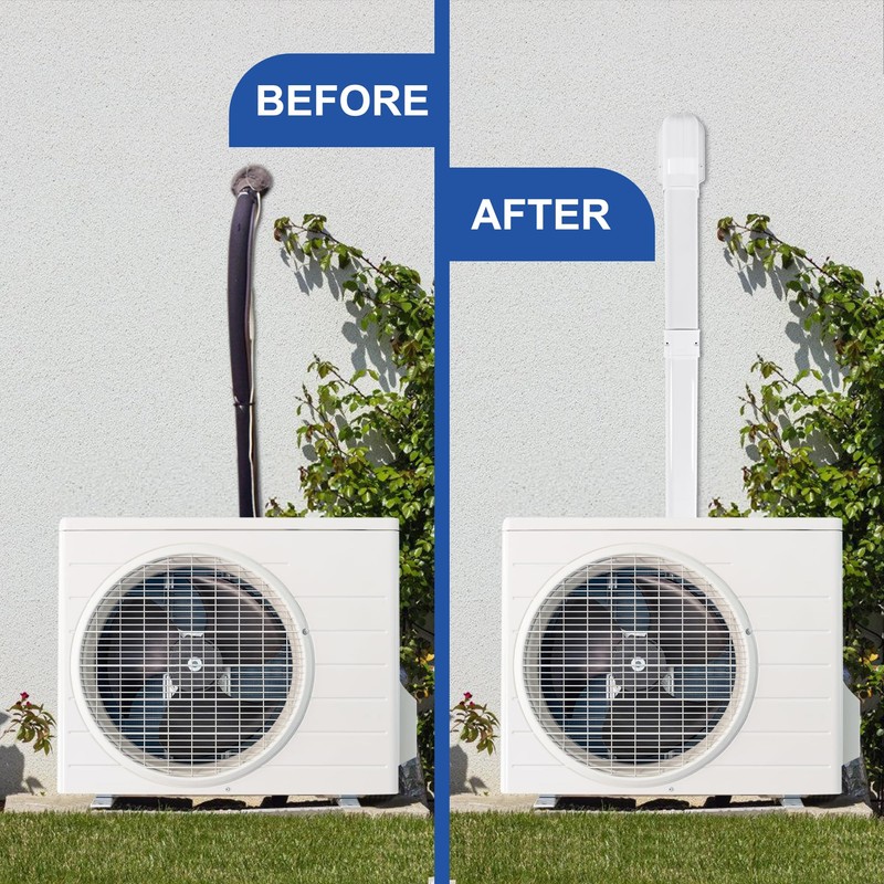 KuriProtect 4” Line Set Cover Parts for Ductless Mini Split