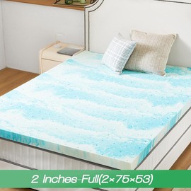 Sweet Furniture S -  Mattress Topper Full Gel Memory Foam Mattress Topper - Size: Full-2 inches