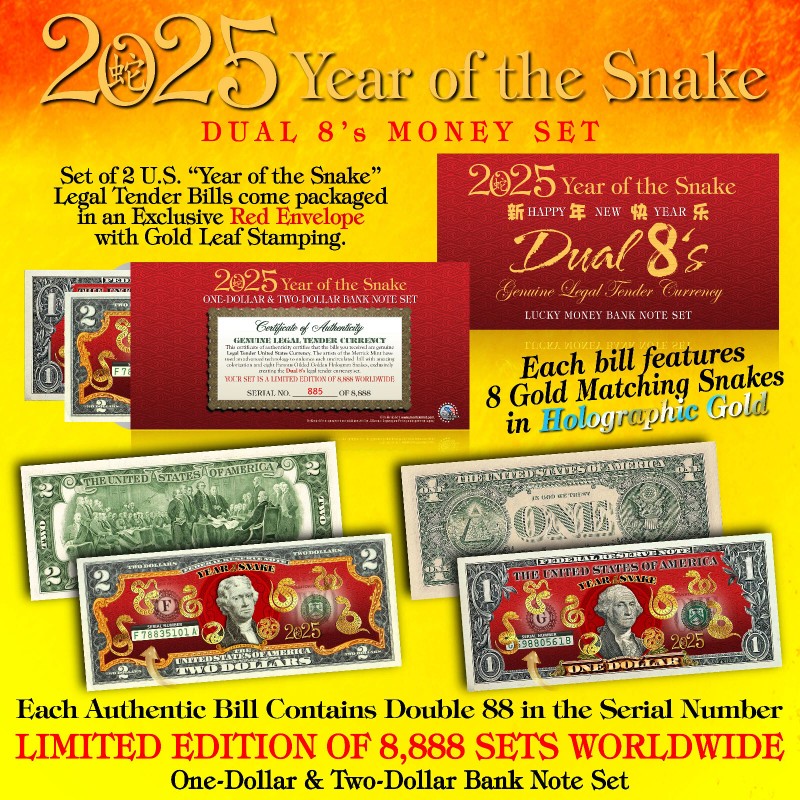 2025 Chinese New YEAR OF THE SNAKE Lucky Money $1